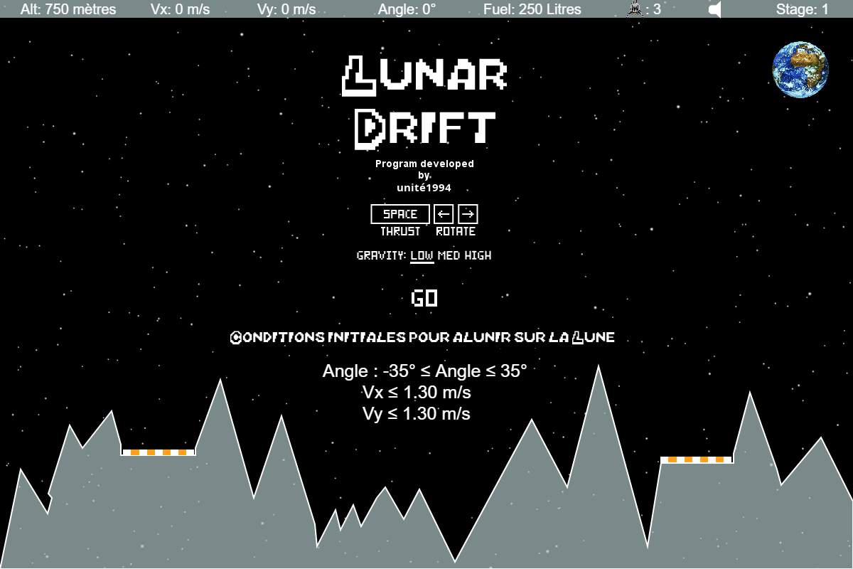 jeux vidéo Lunar Lander